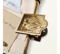 ANATTASOUL Travelers Notebook Clip de Aleación con Diseño de Ciervo y Bosque de Montaña de Vintage Bronce Antiguo Clip para Cuaderno Pinzas Journal para Diarios decorativos de Accesorios