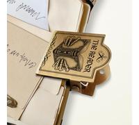ANATTASOUL Travelers Notebook Clip de Aleación con Diseño de Mano Esquelética Y Libro de Vintage Bronce Antiguo Clip para Cuaderno Pinzas Journal para Diarios decorativos de Accesorios