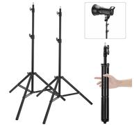 Anautin Soporte de luz de 7 pies para fotografía, soporte de trípode portátil para fotos y vídeos, paquete de 2 soportes de iluminación de aluminio, flash, caja de luz, luz estroboscópica, cámara,