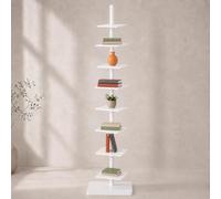 ANAUU Estantería de metal con 9 niveles de torre giratoria para libros y decoración, para salón, dormitorio y oficina en casa