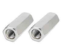 Anawakia 2 tuercas de acoplamiento de rosca M14 de longitud larga, varilla Hex acoplador, rosca hembra recta, hex Varilla roscada, bar, Stud Studding Acero inoxidable (M14 x 40 mm)