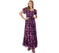 Anaya with Love Ladies Empire Waist Maxi Dress For Women Bardot Short Sleeve Sweetheart Neckline Tiered Long Ruffle For Wedding Guest Vestir Mujer