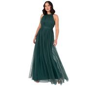 Anaya with Love Ladies Maxi Dress for Women Halter Neck Long Sleeveless with Belt A Line Evening Gown Ball Prom Wedding Guest Bridesmaid, Verde Esmeralda 44