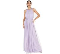 Anaya with Love Ladies Maxi Dress for Women Halter Neck Long Sleeveless with Belt A Line Evening Gown Ball Prom Wedding Guest Bridesmaid, Vestido Mujer, Dusty Lilac,