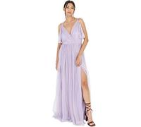 Anaya with Love Ladies Women Dress Maxi Short Sleeve Cami V Neckline Long Length Empire Waist Bridesmaid Wedding Guest Prom Vestido, Moody Lilac, 44 para Mujer