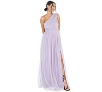 Anaya with Love Womens Ladies Maxi One Cold Shoulder Dress with Slit Split Sleeveless Prom Wedding Guest Bridesmaid Ball Evening Gown, Vestido Mujer, Dusty Lilac,
