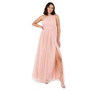 Anaya with Love Womens Ladies Maxi One Cold Shoulder Dress with Slit Split Sleeveless Prom Wedding Guest Bridesmaid Ball Evening Gown, Rubor melocotón 36