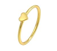 ANAZOZ Anillo de Compromiso de Mujer Corazón Pulido, Anillos de Matrimonio Oro Mujer 18 K, Oro, Talla 16(56mm)