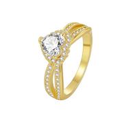 ANAZOZ Anillos de Bodas Mujer Corazón con Moissanita, Anillo Matrimonio Oro Amarillo 14 Kilates Mujer, Oro, Tamaño 11(51mm)