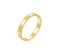 ANAZOZ Anillos de Promesa Mujer Redondo y Corazón con Moissanita, Anillo de Matrimonio de Oro 18Kilates para Mujer, Oro, Tamaño 22(62mm)