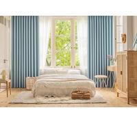 ANAZOZ Cortinas Habitacion Ojales,2 x 107W x 244H CM,Dos Piezas Cortinas Modernas Opacas Color Sólido Cortina Dormitorio Matrimonio Azul