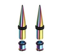 ANAZOZ Plug Dilatacion Oreja 7mm,Piercing Acero Quirúrgico Cartilago Dilatador 4Pcs Cono Piercing Oreja Kit Colorido