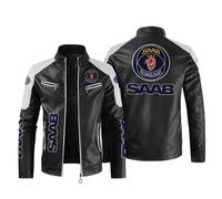 ANBCUOT Cazadoras de Caballero S.A.A.B, Cazadora Piel Capucha Impermeable a Prueba de Viento, Chaqueta al Agua de Moto(Black 2,3XL)