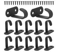 ANBEEISS 20 Pcs Gancho de Techo Resistente, Ganchos Atornillables, Ganchos de Techo de Pared Suspensión para Tazas Toallas, Batas, Abrigos, Ropa, Luces, Plantas en Baños, Cocinas, Garajes