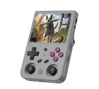 ANBERNIC RG353V - Consola de Juegos portátil, Pantalla IPS, 3,5 Pulgadas de Alta resolución, 640 x 480 px, Sistema operativo Dual Android 11 y Linux 2G/64G+16G, batería de 3200 mAh, Gris