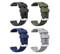 ANBEST 22mm Pulsera Compatible con Forerunner 255/Vivoactive 4/Venu 2 Correa, Reemplazar Pulsera Deportiva de Silicona para Gear S3/Galaxy Watch 3 45mm/Huawei GT 46mm Watch, 4PACK01
