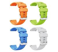 ANBEST 22mm Pulsera Compatible con Forerunner 255/Vivoactive 4/Venu 2 Correa, Reemplazar Pulsera Deportiva de Silicona para Gear S3/Galaxy Watch 3 45mm/Huawei GT 46mm Watch, 4PACK02