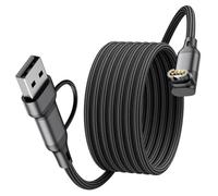 ANBEST Cable de carga 2 en 1 para Garmin Watch, cable de alimentación de carga USB C en forma de L para Garmin Fenix 8 E 7 7X 7S 6 Solar, Forerunner 970 965 955 945 570 265 255 245 170 165 70 55 45