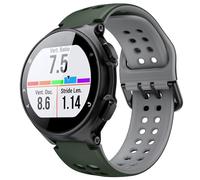 ANBEST Correa para Garmin Forerunner 735XT/235/220/230/620/630 Correas, Pulsera de Silicona Deportiva de Repuesto para Approach S20/S5/S6, Verde Militar/Gris