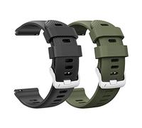 ANBEST Pulsera Compatible con Forerunner 255S/Vivoactive 4S/Venu 2S Correa, Reemplazar Pulsera Deportiva de Silicona para Garmin Vivomove 3S/Withings 18mm Smart Watch, Negro+Ejército Verde