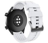 ANBEST Pulsera Compatible con Huawei Watch GT/GT 2 (46mm)/GT 3 46mm Correa, Silicona Correa de Repuesto para Huawei Watch GT Active/Sport/Classic/Gear S3 Frontier/Gear S3 Classic, Bianca
