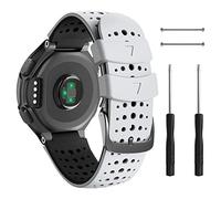 ANBEST Pulsera de Silicona Compatible con Garmin Forerunner 235/735XT/220/230/620/630 Correa Deportiva Adecuada para Garmin Approach S20/S5/S6, Blanco/Negro