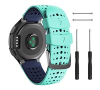 ANBEST Pulsera de Silicona Compatible con Garmin Forerunner 235/735XT/220/230/620/630 Correa Deportiva Adecuada para Garmin Approach S20/S5/S6, Menta/Azul