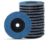 ANBOO 12 discos de láminas, discos abrasivos, discos abrasivos, diámetro de 76 mm x 10 mm, grano 40/60/80/120, juego de mezcla, láminas para amoladora angular de 10,8-12 V