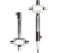 ANBOO 2 llaves de armario de construcción, llaves de arquitecto, herramienta de apertura de puerta, llave de construcción universal, llave de construcción multifuncional, para abrir cilindro embutido