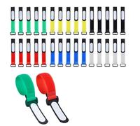 ANBOO 30 bridas reutilizables de 20 cm x 2 cm con etiquetas para escribir, correas de sujeción ajustables en 6 colores para gestión de cables, organización de cables y usos múltiples