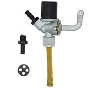 ANBOO Grifo de gasolina con bolsa de agua para Simson Schwalbe KR51/1, KR51/2 y SR 50, colador de latón inclinado para depósito de combustible Simson S50, S51 - MZ ETZ, TS, ES, tanque de motocicleta