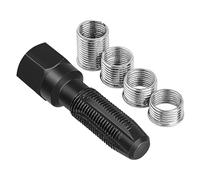 ANBOO Juego de 5 herramientas de reparación de roscas de bujías M14 x 1,25, refiletado de bujías, kit de refiletado de culata 4 insertos