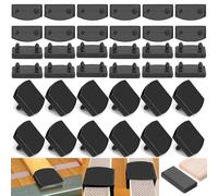 ANBOO - Juego de soportes para listones (24 puntas y 12 soportes centrales, tapas de repuesto de plástico, 53-55 mm)