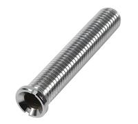 ANBOO M12 x 70 mm Fregadero de Cocina, Tornillo Hueco para Fregadero, Tornillo Hueco de Latón para Válvulas de Cesta de Colador, Tapón de Colador, Cocina (Plata)