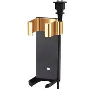 ANBOO Soporte de pared para plancha de pelo, soporte alisador de metal compatible con accesorios Dyson Airwrap, soporte para secador de pelo de aluminio (sin tornillos)