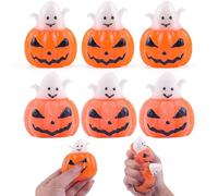Anboor 6 piezas de juguete para apretar el espíritu de calabaza de Halloween, juguete para aliviar el estrés, para niños y adultos, autistas
