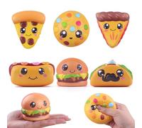 Anboor 6 piezas de juguetes de slow rize Squishies para pizza, galletas, hamburguesas, hamburguesas Hotdog Taco, juguetes de rebote lento para aliviar el estrés para niños, adolescentes y adultos