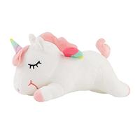 Anboor Animal de Peluche de Unicornio arcoíris, Unicornio Suave, Caballo, Peluche para niños, niñas, niños, cumpleaños, día de Regalos, Regalos de Fiesta, cojín (40 cm, Blanco)