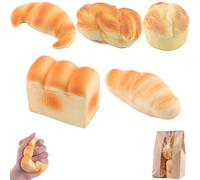 Anboor - Juego de 5 juguetes para prensar para cocina y cocina, para niños, artificial, para tostadas, varita de mantequilla, perfumada, 5 unidades