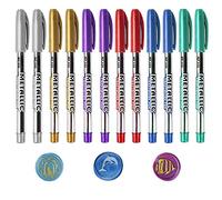 ANBOSE - Bolígrafo de cera para decorar sellos de cera, rotulador metálico de para sello de cera de boda, se adapta a todas las cuentas de sello de cera