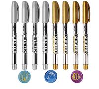 ANBOSE Juego de 8 rotuladores metálicos para decorar sellos, sobres de boda, compatible con todas las cuentas o palos de sellado de cera