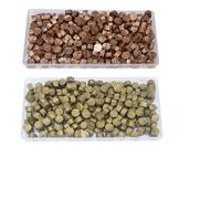 ANBOSE Perlas de Cera, 200 PCS Champagne Dorado + 200 PCS Azul Dorado, Kit de Sellado Con Cuchara Fundidora y 2 Velas Para Invitaciones de Fiesta