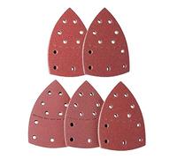 ANBOWEI Lijas para Lijadora - 50 Piezas Papel de Lija Triangular para Lijadora de Detalle Mouse y Multilijadora 105x152mm Lija 40/80/120/180/240 Grano - 11 Agujeros