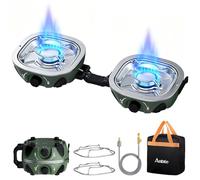 Anbte Hornillo de Camping de 2 Fuegos,2x3 kW, Cocina Portátil de Gas