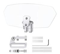 Anbte Parabrisas Universal de la Motocicleta Deflector de Parabrisas para Moto Deflector de Viento y Moto, con Clip Ajustable, Cúpula Parabrisas Spoiler de Extensión para Todo Tipo de Moto