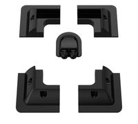 Anbte Soportes de montaje de panel solar para RV, kit de montaje de esquina | Sin taladro, entrada de cable sin fugas, fuerte sujeción, base redondeada sin arañazos, para caravana, furgoneta, remolque