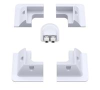 Anbte Soportes de montaje de panel solar para RV, kit de montaje de esquina | Sin taladro, entrada de cable sin fugas, fuerte sujeción, base redondeada sin arañazos, para caravana, furgoneta, remolque