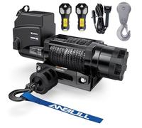 Anbull Cabrestante Eléctrico 12V 6 000 LBS/ 2722 Kg, No se requiere cableado, IP68 Impermeable, Cuerda sintética 6.3mm*16.8m, Cuerda de Nailon, Compatible para Quad, ATV, UTV