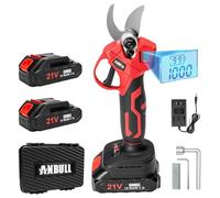 Anbull Tijeras de podar electricas 35 mm, con cuchillas SK5 | Bateria 2×2000 mAh, motor sin escobillas, compatible con baterías Makita 18V, inalámbricas, para ramas y árboles frutales