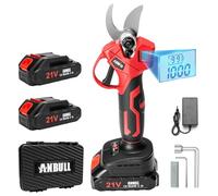 Anbull Tijeras de podar electricas 40 mm, con cuchillas SK5 y motor sin escobillas, tijeras de podar bateria 2×2000 mAh, compatible con baterías Makita 18V, inalámbricas, para ramas y árboles frutales